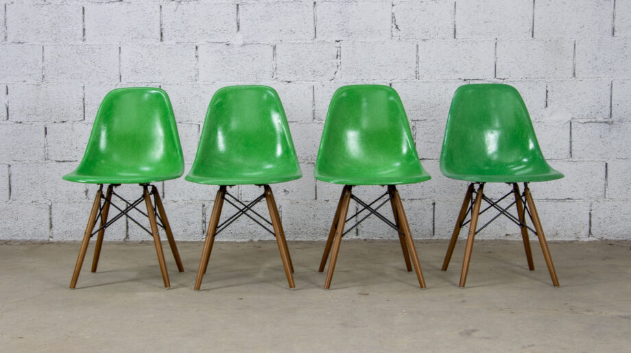 Chaises DSW Eames Cadmiun green  édition Herman Miller