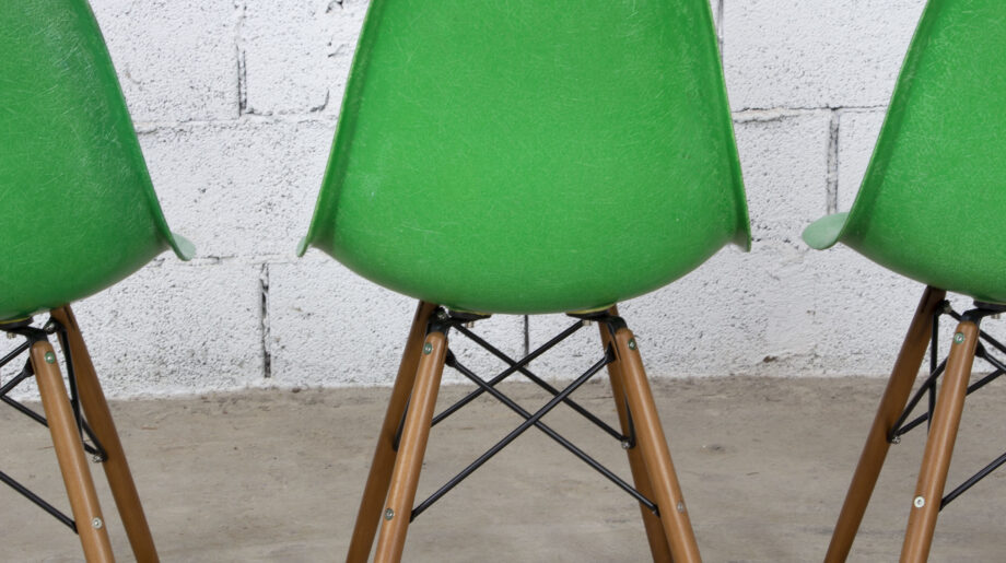 Chaises DSW Eames Cadmiun green  édition Herman Miller