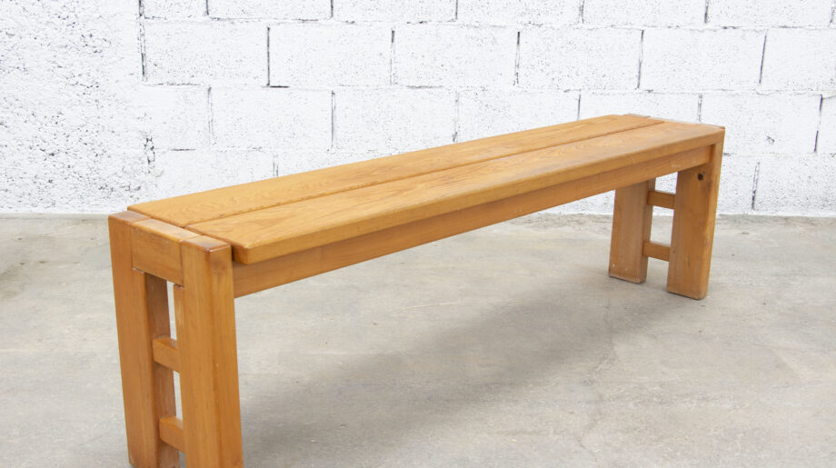 Banc vintage en orme massif édition Maison Regain