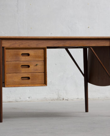 bureau-vintage-arne-vodder-Erik- Buch-scandinave-teck-teak-danish-modern-desk-drop-leaf-double-deck-odense-maskinsnedkeri-11