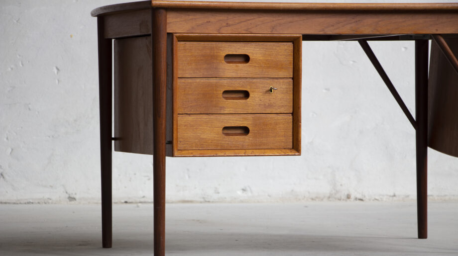 bureau-vintage-arne-vodder-Erik- Buch-scandinave-teck-teak-danish-modern-desk-drop-leaf-double-deck-odense-maskinsnedkeri-10