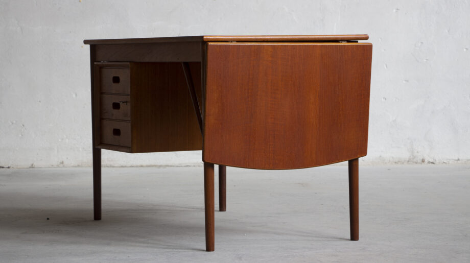 bureau-vintage-arne-vodder-Erik- Buch-scandinave-teck-teak-danish-modern-desk-drop-leaf-double-deck-odense-maskinsnedkeri-9