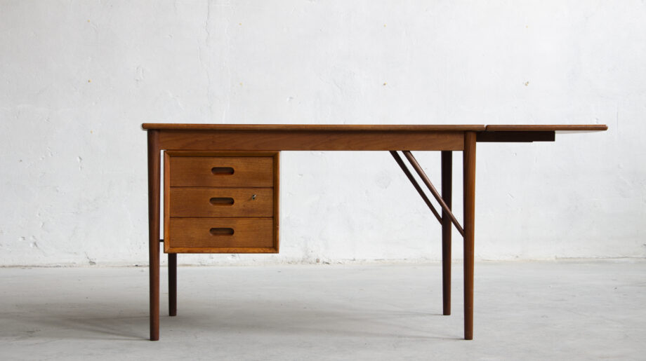 bureau-vintage-arne-vodder-Erik- Buch-scandinave-teck-teak-danish-modern-desk-drop-leaf-double-deck-odense-maskinsnedkeri-6