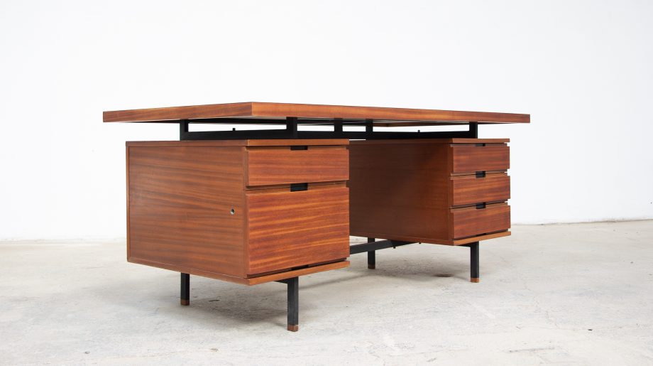 bureau-vintage-desk-pierre-guariche-arp-minivielle-acajou-executive-old-design-french