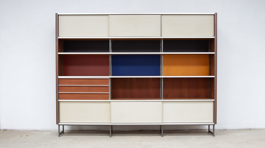 bibliothèque-vintage-bookcase-midcentury-georges-frydman-efa-teck-old-design-lyon-wall-unit-shelving