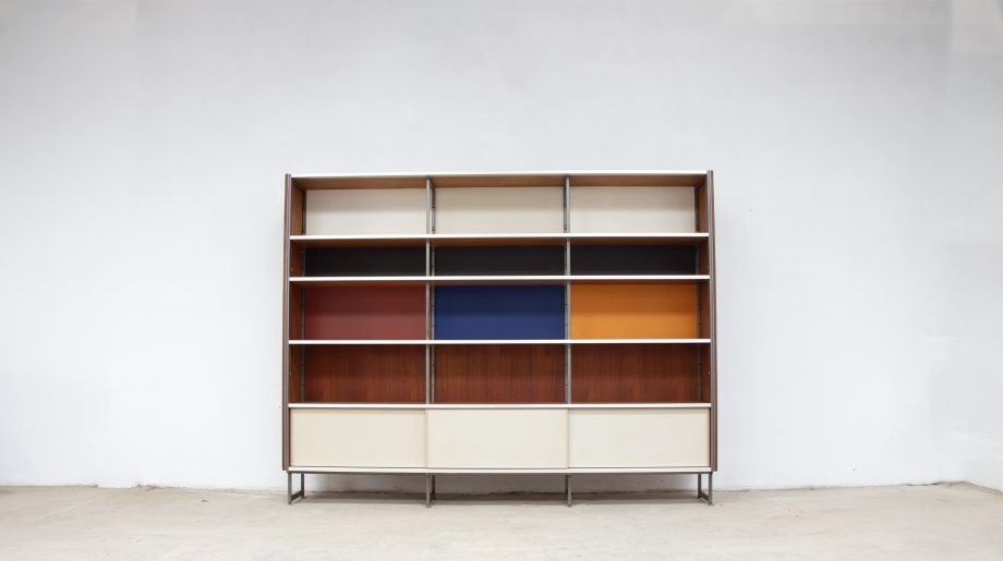 bibliothèque-vintage-bookcase-midcentury-georges-frydman-efa-teck-old-design-lyon-wall-unit-shelving