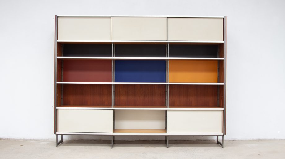 bibliothèque-vintage-bookcase-midcentury-georges-frydman-efa-teck-old-design-lyon-wall-unit-shelving