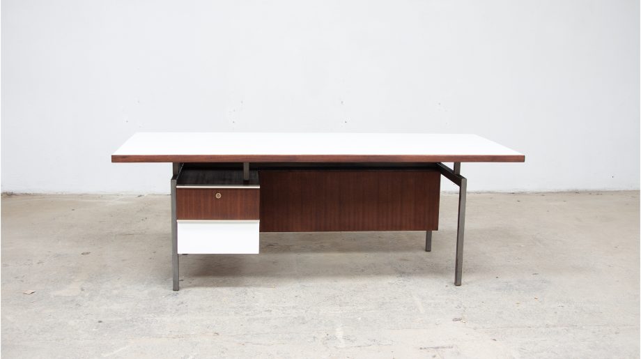 bureau-direction-executive-vintage-georges-frydman-efa-desk-midcentury-acajou-stratifié-french-old-design