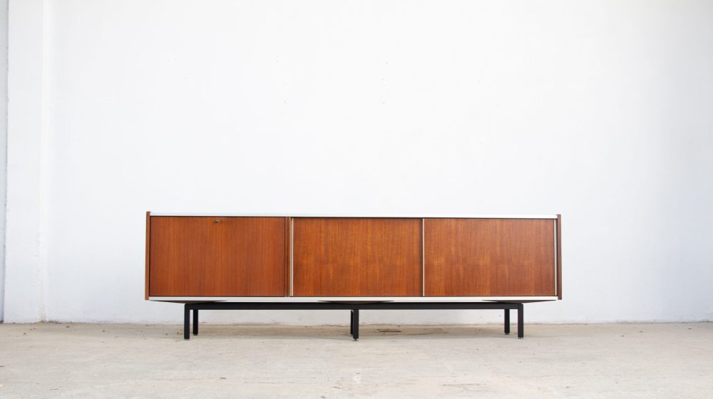 vintage-sideboard-midcentury-georges-frydman-efa-teck-teak-ölddesign-lyon-france-design-french
