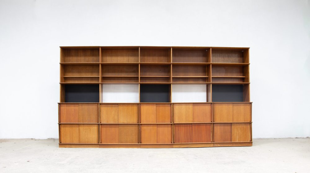 bibliothèque-vintage-bookcase-midcentury-didier-Rozaffy-meuble-oscar-ölddesign-lyon-wall-unit-shelving-oak-chêne-french-design