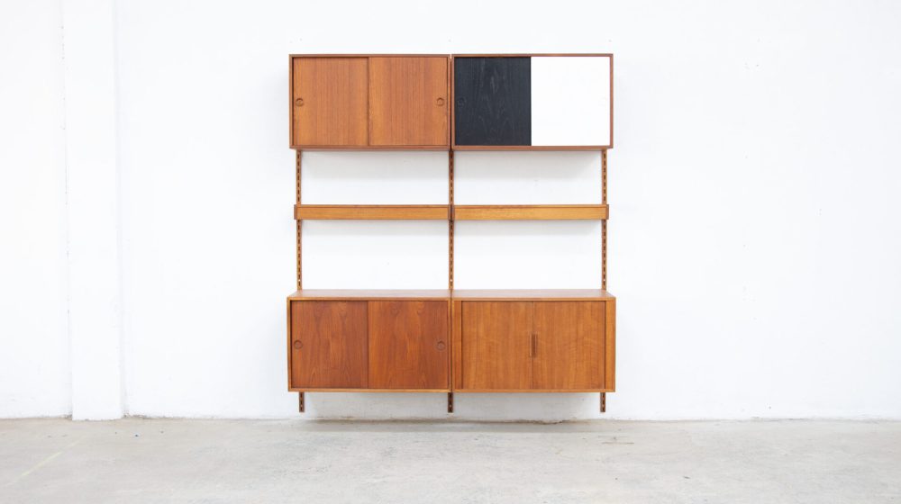Vintage Scandinavian Danish Bookcase - FM Kai Kristiansen - Danish Modern Wall Unit - Old Design - Mid-Century Shelving - Bookcase - Teak