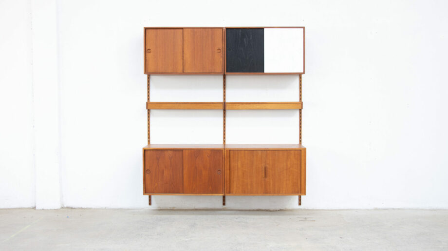 Bibliothèque-scandinave-danoise-vintage-FM-Kai-Kristiansen-danish-modern-wall-unit-ölddesign-midcentury-shelving-bookcase-teck-teak