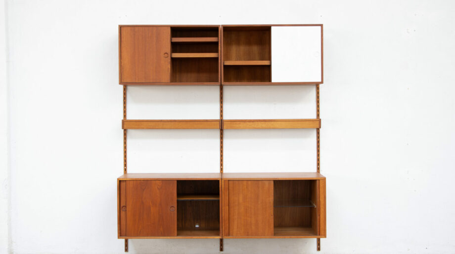 Bibliothèque-scandinave-danoise-vintage-FM-Kai-Kristiansen-danish-modern-wall-unit-ölddesign-midcentury-shelving-bookcase-teck-teak