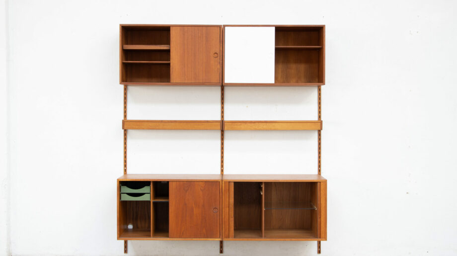 Bibliothèque-scandinave-danoise-vintage-FM-Kai-Kristiansen-danish-modern-wall-unit-ölddesign-midcentury-shelving-bookcase-teck-teak