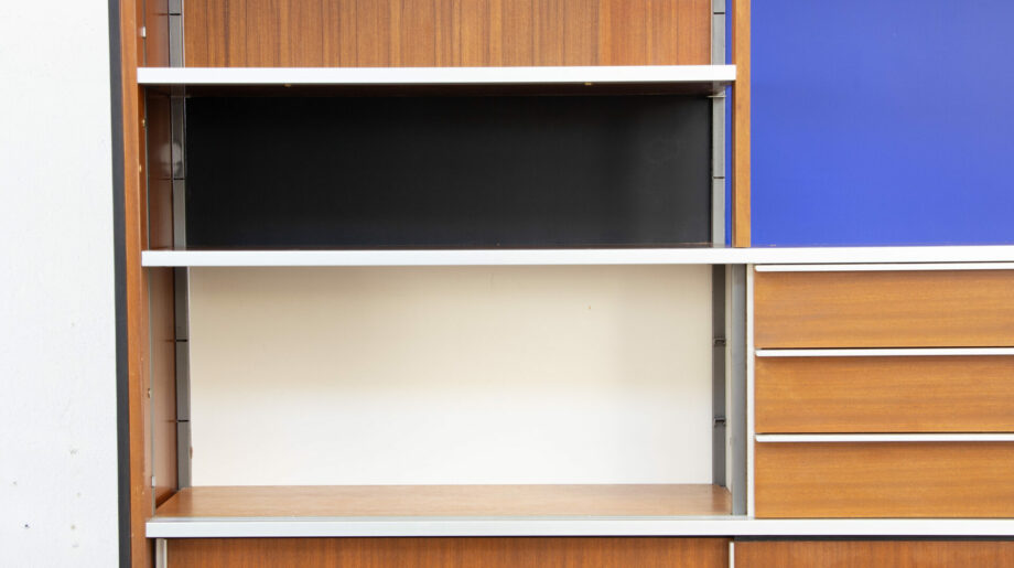 bibliothèque-vintage-bookcase-midcentury-georges-frydman-efa-teck-ölddesign-lyon-wall-unit-shelving-walnut-noyer-french-design