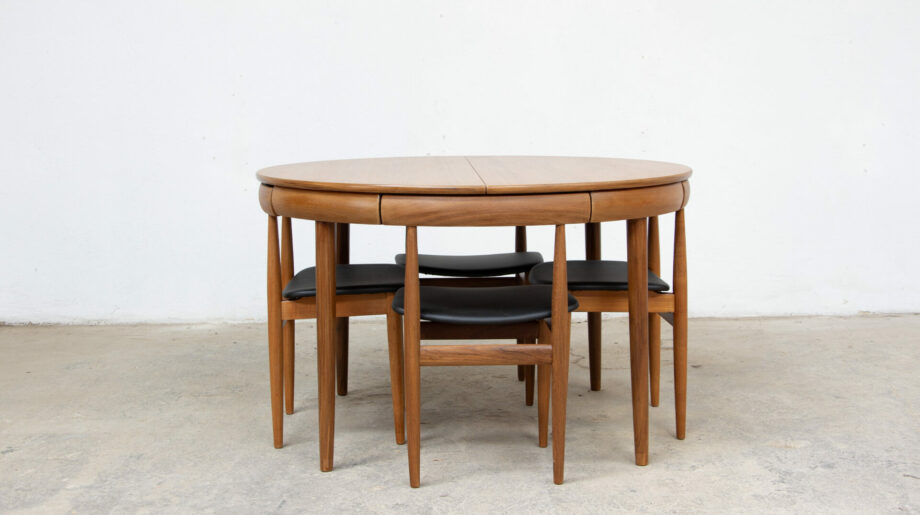 table-scandinave-chaises-vintage-lyon-hans-olsen-roundette-danoise-frem-rojle-teck-danish-modern-scanidnavian-teak-midcentury-dining-olddesign-XX-mobilier-