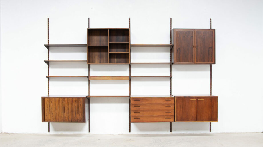 Bibliothèque-scandinave-danoise-vintage-FM-Kai-Kristiansen-danish-modern-wall-unit-ölddesign-midcentury-shelving-bookcase-palissandre-rio-rosewood-palisander