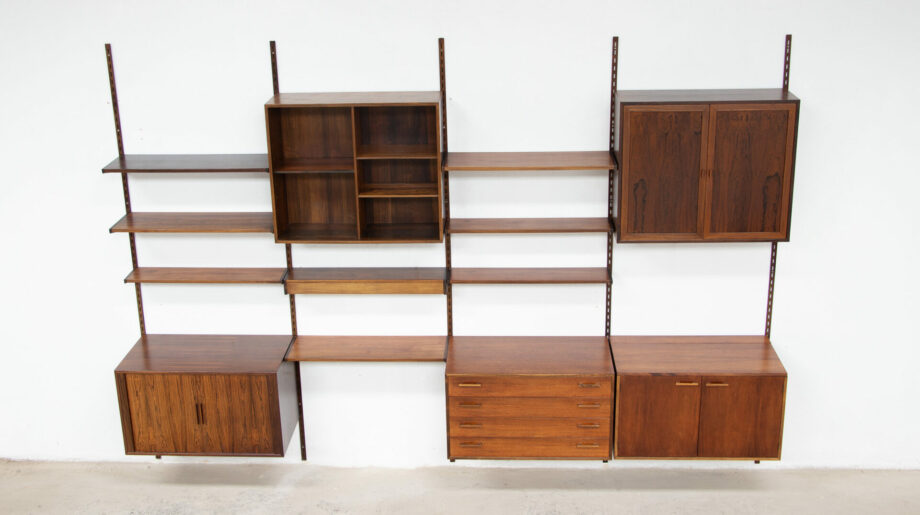 Bibliothèque-scandinave-danoise-vintage-FM-Kai-Kristiansen-danish-modern-wall-unit-ölddesign-midcentury-shelving-bookcase-palissandre-rio-rosewood-palisander
