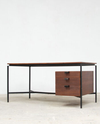 bureau-desk-vintage-pierre-paulin-thonet-mid-century-french-cm-172-olddesign-designer-home-decoration-teak-teck-modernisme