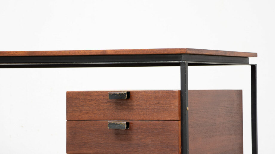 bureau-desk-vintage-pierre-paulin-thonet-mid-century-french-cm-172-olddesign-designer-home-decoration-teak-teck-modernisme