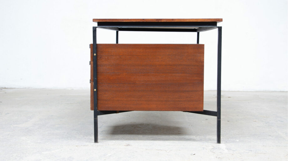 bureau-desk-vintage-pierre-paulin-thonet-mid-century-french-cm-172-olddesign-designer-home-decoration-teak-teck-modernisme
