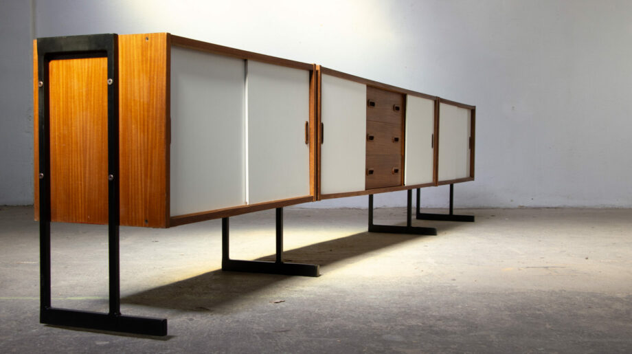 enfilade-vintage-sideboard-moderniste-uniflex-modern-mid-century-teak-teck-danish-english-scandinave