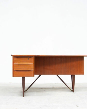 bureau-vintage-desk-danish-modern-teck-teak-peter-lovig-nielsen-1964-danois-scandinave-boomrang-ölddesign
