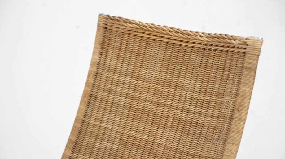 fauteuil-vintage-poul-Kjærholm -kjaerholm-pk-22-chair-danois-danish-easy-mid-century- steel-acier-ölddesign-rattan-osier- Kold-Christensen-ekc