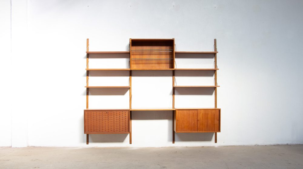 olddesign-bibliothèque-scandinave-vintage-poul-cadovius-Cado-royal-system-teck-danish-wall-unit