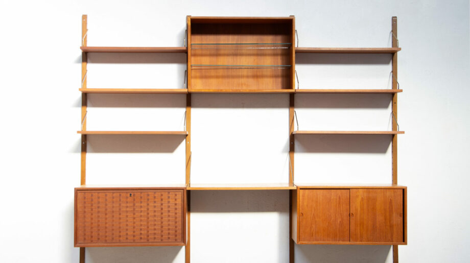 olddesign-bibliothèque-scandinave-vintage-poul-cadovius-Cado-royal-system-teck-danish-wall-unit