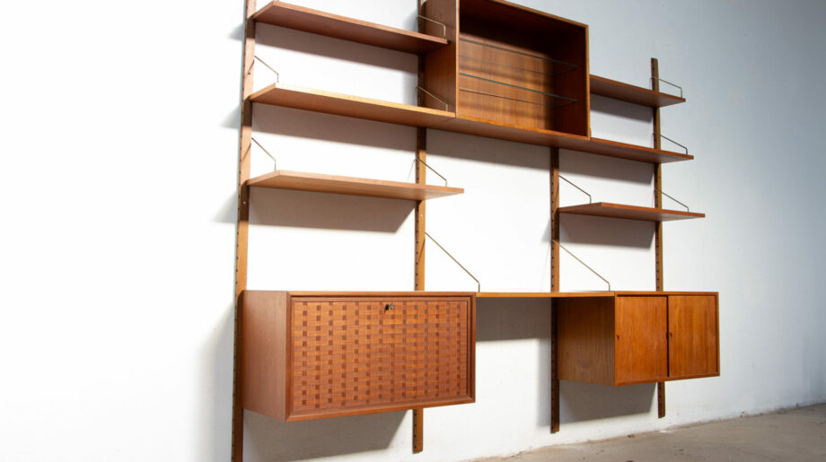 olddesign-bibliothèque-scandinave-vintage-poul-cadovius-Cado-royal-system-teck-danish-wall-unit
