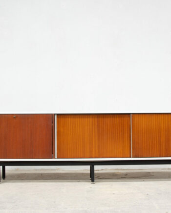 enfilade-vintage-sideboard-midcentury-georges-frydman-efa-teck-teak-ölddesign-lyon-france-design-french-minimaliste