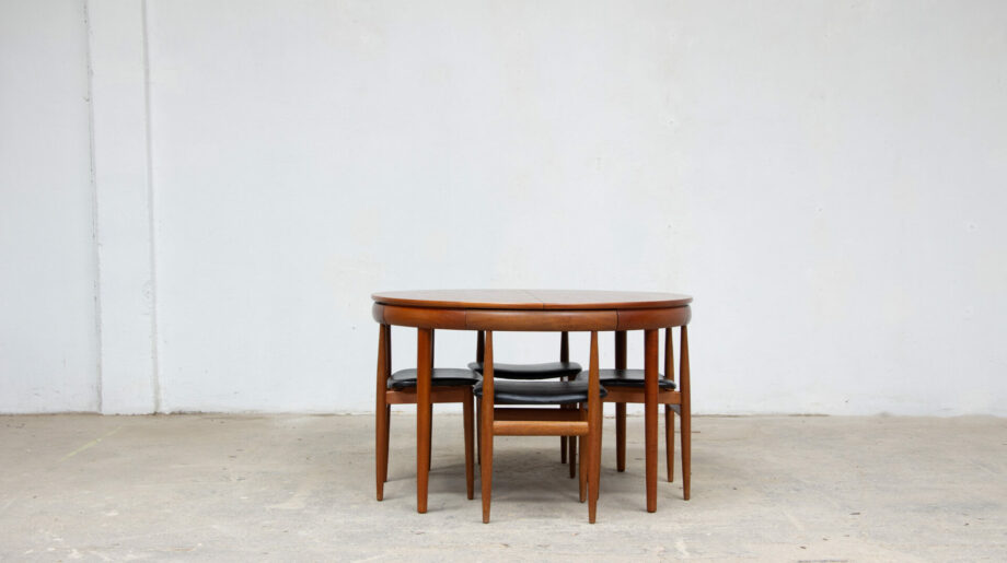 table-scandinave-chaises-vintage-lyon-hans-olsen-roundette-danoise-frem-rojle-teck-danish-modern-scanidnavian-teak-midcentury-dining-olddesign-XX-mobilier-