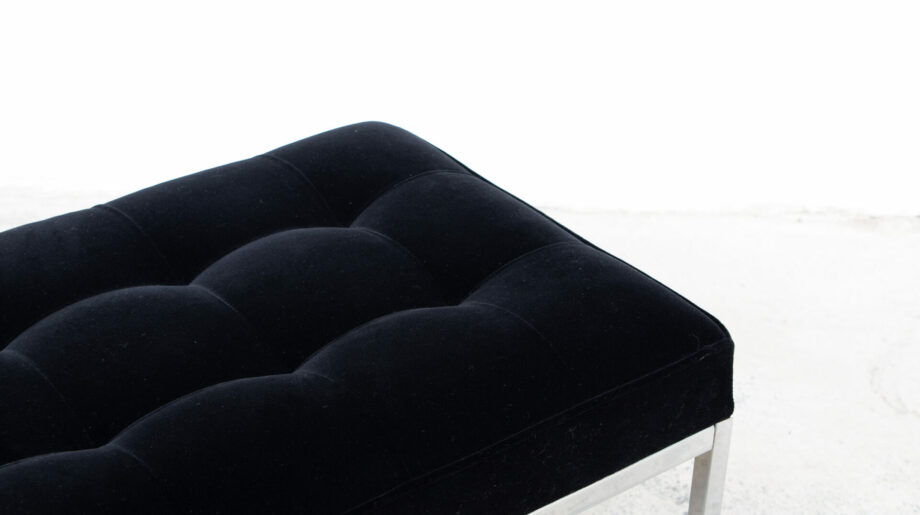 banc-bench-vintage-midcentury-florence-knoll-international-velours-noir-chrome-ölddesign