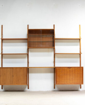 olddesign-bibliothèque-scandinave-vintage-poul-cadovius-Cado-royal-system-teck-danish-wall-unit-shelving-étagères