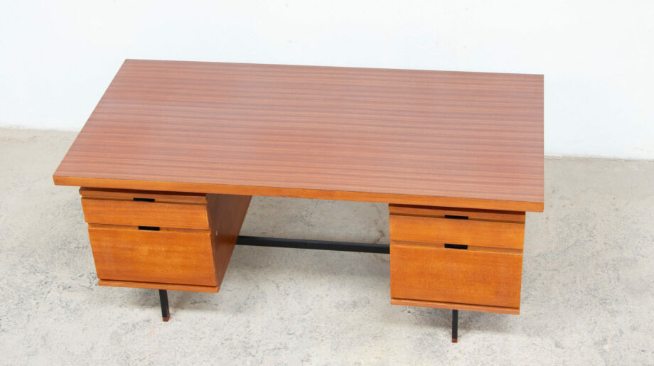 bureau-executive-direction-vintage-desk-pierre-guariche-arp-minvielle-teck-executive-oldesign-french