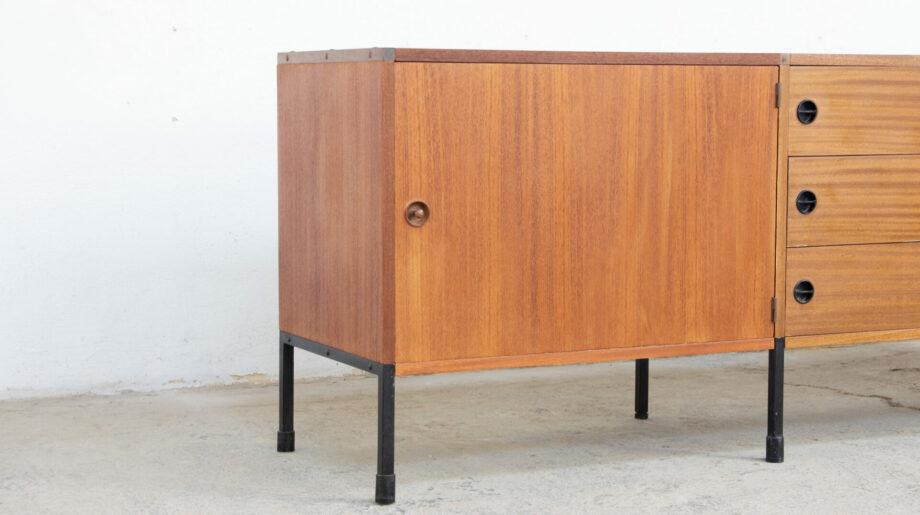 enfilade-sideboard-vintage-pierre-guariche-arp-minvielle-michel-mortier-joseph-andre-motte-teck-Ölddesign-midcentury