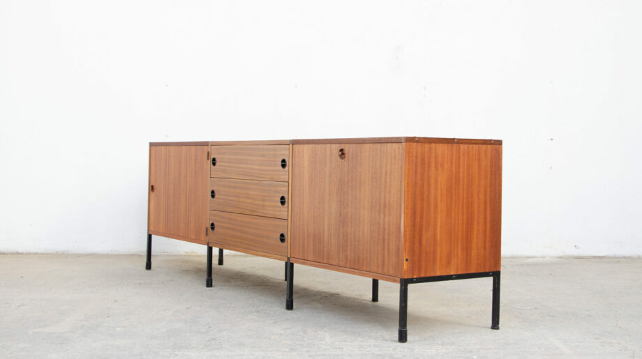 enfilade-sideboard-vintage-pierre-guariche-arp-minvielle-michel-mortier-joseph-andre-motte-teck-Ölddesign-midcentury