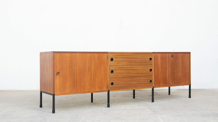 enfilade-sideboard-vintage-pierre-guariche-arp-minvielle-michel-mortier-joseph-andre-motte-teck-Ölddesign-midcentury