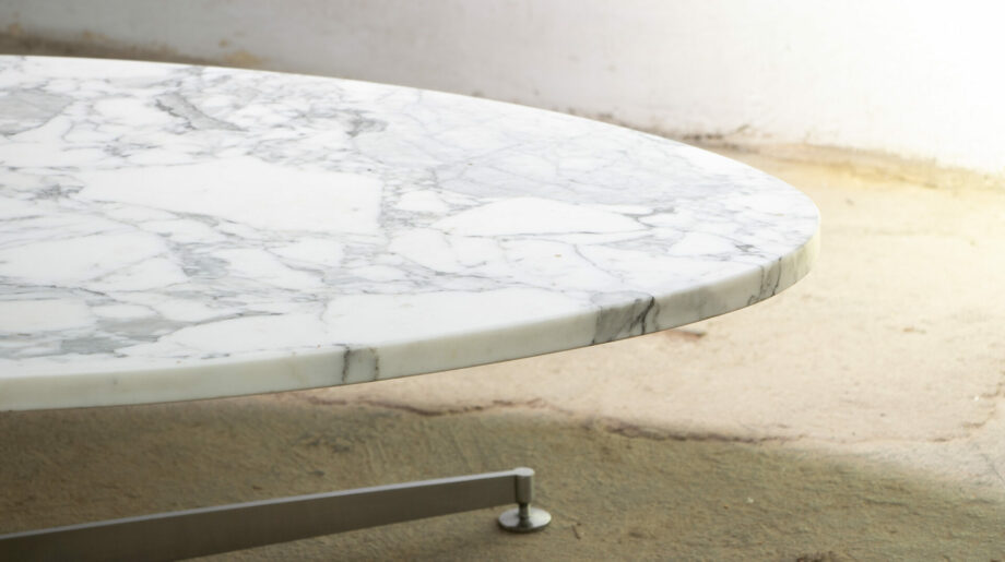 table-basse-coffee-marbre-marble-michel-kin-arflex-1960-1970-arabescato-carrare-italie-vintage-midcentury-modern