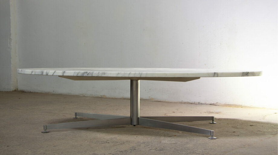 table-basse-coffee-marbre-marble-michel-kin-arflex-1960-1970-arabescato-carrare-italie-vintage-midcentury-modern