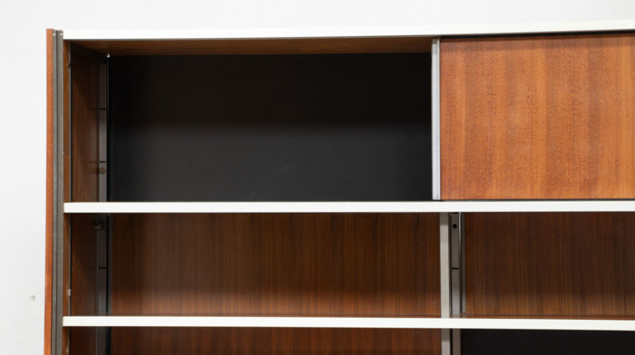 bibliothèque-vintage-bookcase-midcentury-georges-frydman-efa-teck-ölddesign-lyon-wall-unit-shelving-walnut-noyer-french-design