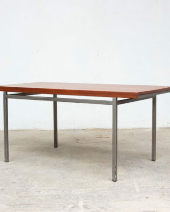 table-vintage-bookcase-dining-midcentury-georges-frydman-efa-teck-ölddesign-lyon-desk-walnut-noyer-french-design