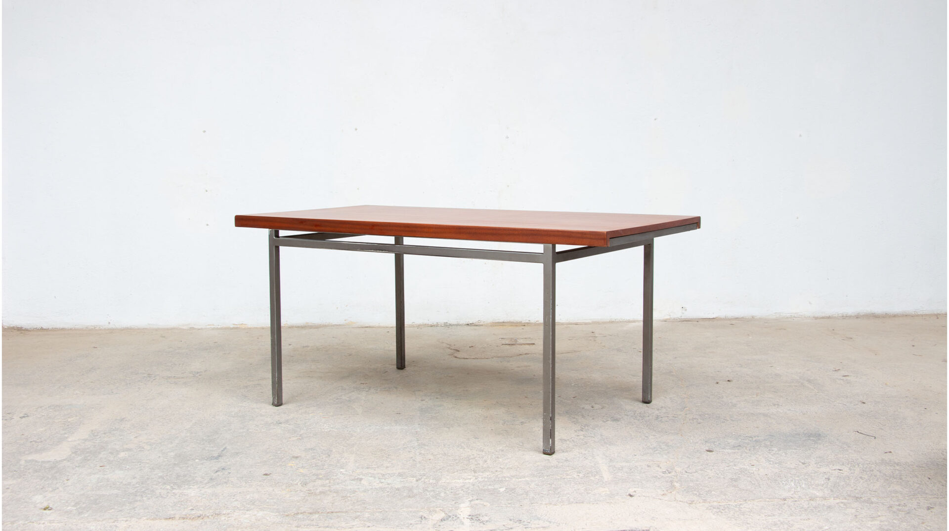 table-vintage-bookcase-dining-midcentury-georges-frydman-efa-teck-ölddesign-lyon-desk-walnut-noyer-french-design