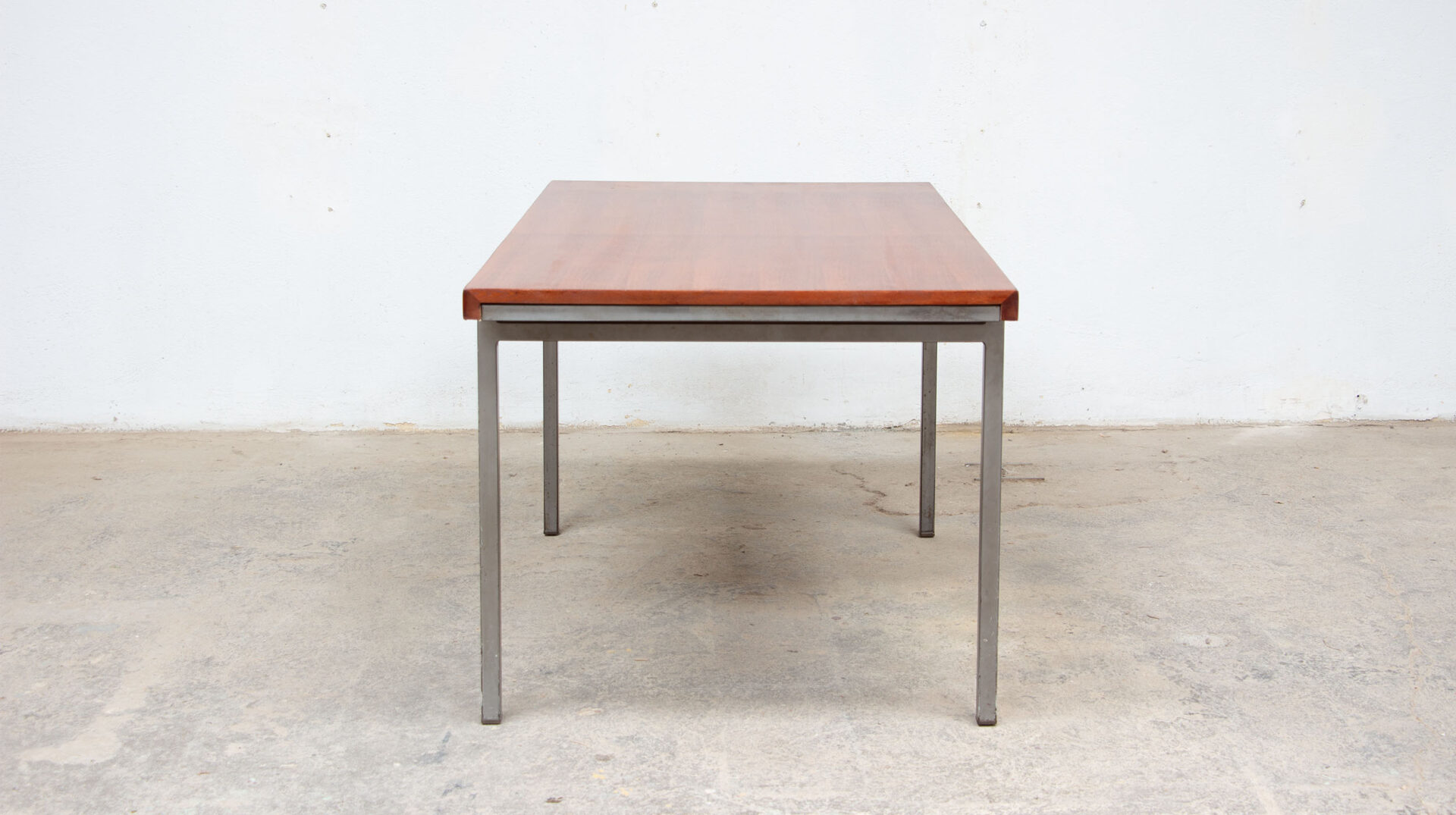 table-vintage-bookcase-dining-midcentury-georges-frydman-efa-teck-ölddesign-lyon-desk-walnut-noyer-french-design