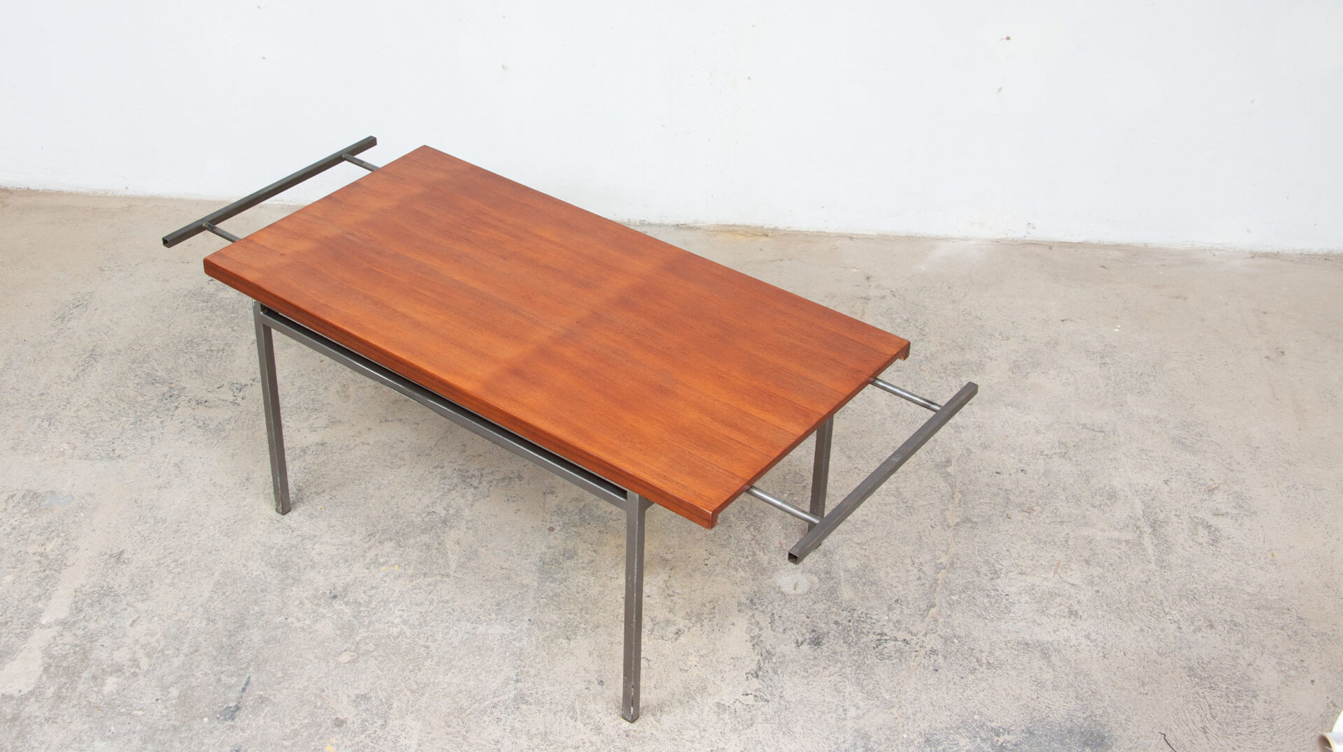 table-vintage-bookcase-dining-midcentury-georges-frydman-efa-teck-ölddesign-lyon-desk-walnut-noyer-french-design