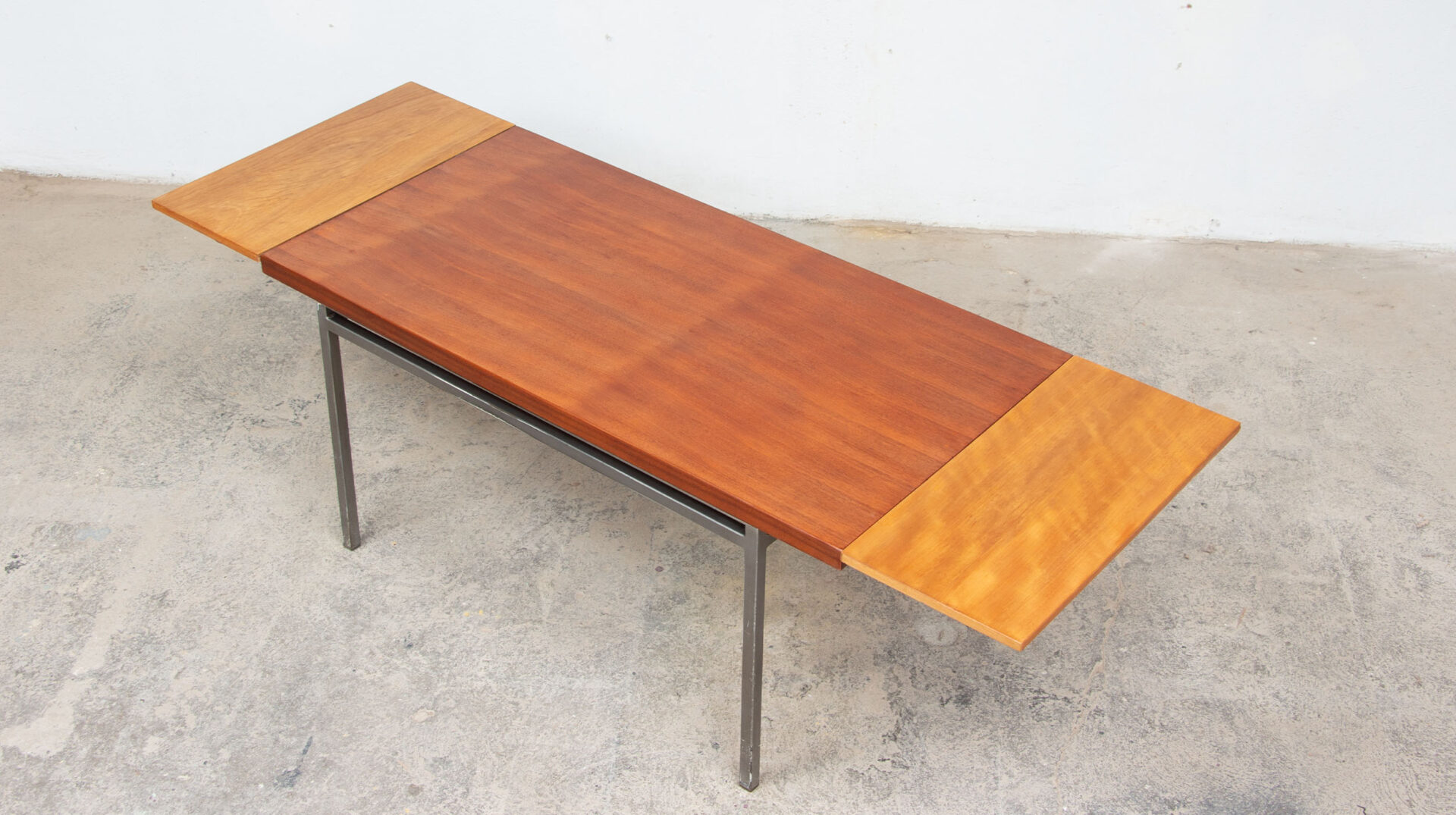 table-vintage-bookcase-dining-midcentury-georges-frydman-efa-teck-ölddesign-lyon-desk-walnut-noyer-french-design
