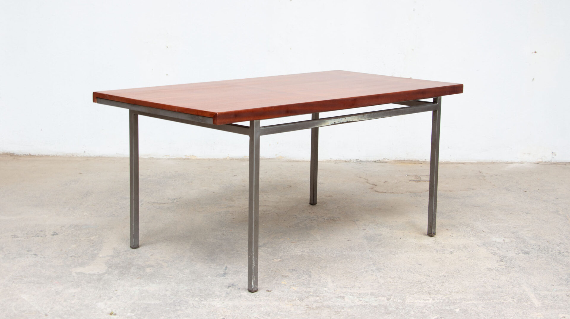 table-vintage-bookcase-dining-midcentury-georges-frydman-efa-teck-ölddesign-lyon-desk-walnut-noyer-french-design