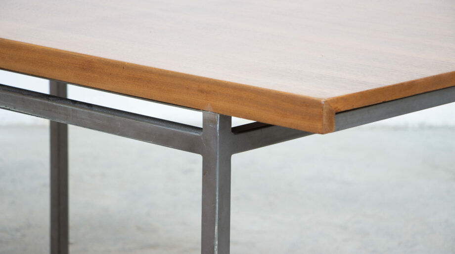 table-vintage-bookcase-dining-midcentury-georges-frydman-efa-teck-ölddesign-lyon-desk-walnut-noyer-french-design