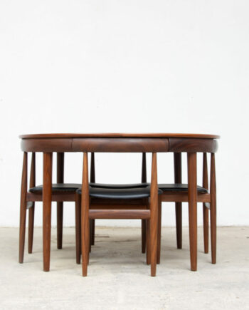 table-scandinave-chaises-vintage-lyon-hans-olsen-roundette-danoise-frem-rojle-teck-danish-modern-scanidnavian-teak-midcentury-dining-olddesign-XX-mobilier-set-chair